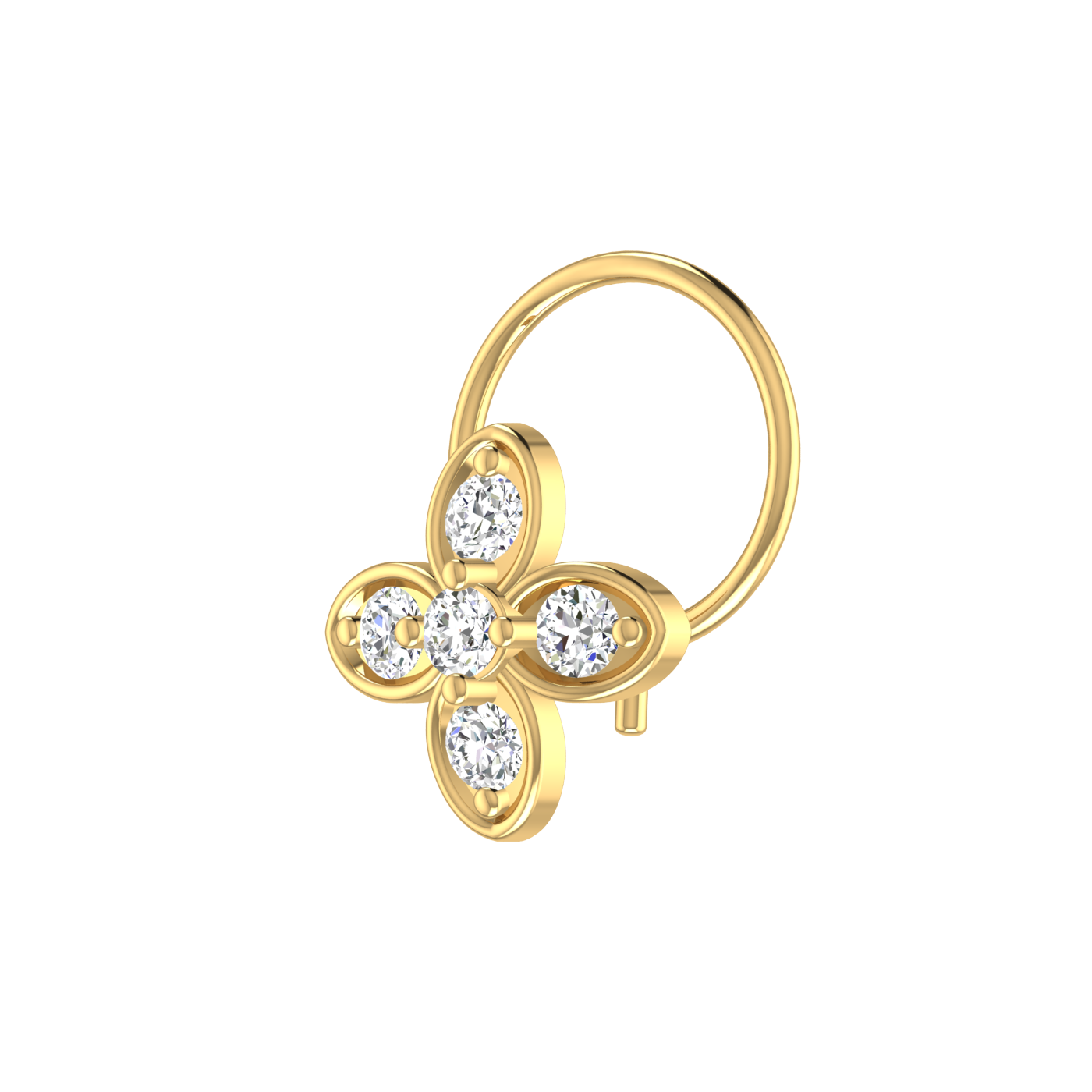 0.15 Carat Natural Diamond Nose Pin - HI Color, VS-SI Clarity.